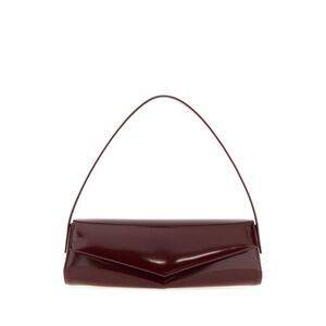 Jil Sander Women Burgundy Leather Kante Shoulder Bag